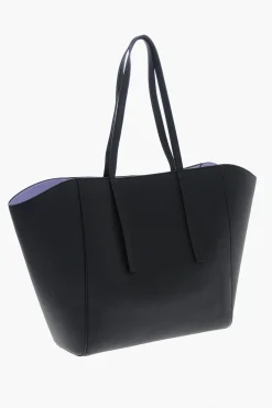 Fashion JEANS COUTURE Maxi Borsa Tote in Eco Pelle Martellata con Cloutch Donna Borse A Mano