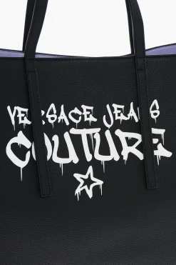 Fashion JEANS COUTURE Maxi Borsa Tote in Eco Pelle Martellata con Cloutch Donna Borse A Mano