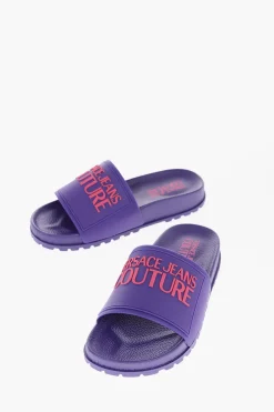 JEANS COUTURE Slides SHELLY in Gomma con Logo in Rilievo>Versace Outlet