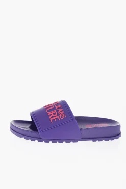 JEANS COUTURE Slides SHELLY in Gomma con Logo in Rilievo>Versace Outlet