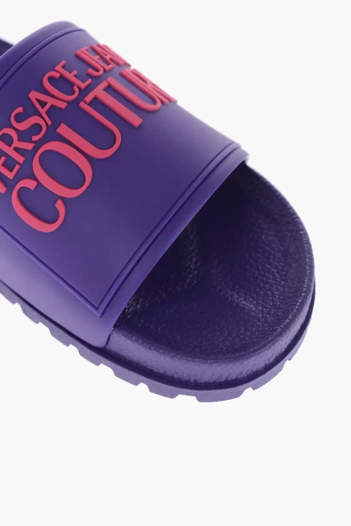 JEANS COUTURE Slides SHELLY in Gomma con Logo in Rilievo>Versace Outlet