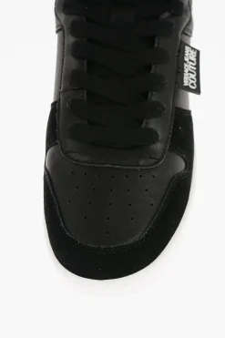 JEANS COUTURE Sneakers Alte MEYSSA in Pelle e Tessuto con Dettaglio Motivo Barocco></noscript>Versace Outlet