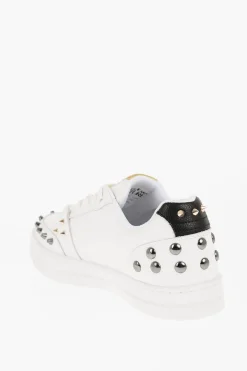 JEANS COUTURE Sneakers Basse COURT 88 in Pelle Martellata con Borchie>Versace Hot