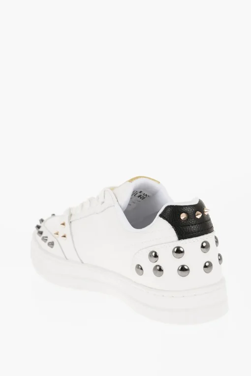 JEANS COUTURE Sneakers Basse COURT 88 in Pelle Martellata con Borchie>Versace Hot