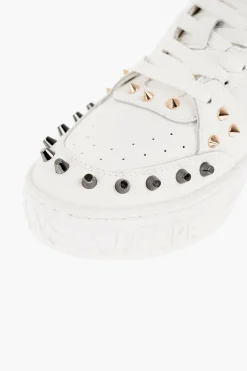 JEANS COUTURE Sneakers Basse COURT 88 in Pelle Martellata con Borchie></noscript>Versace Hot