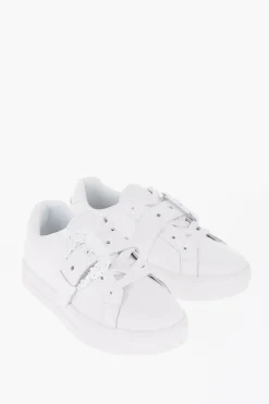 Sale JEANS COUTURE Sneakers Basse in Pelle con Maxi Fibbia Decorativa Donna Sneaker