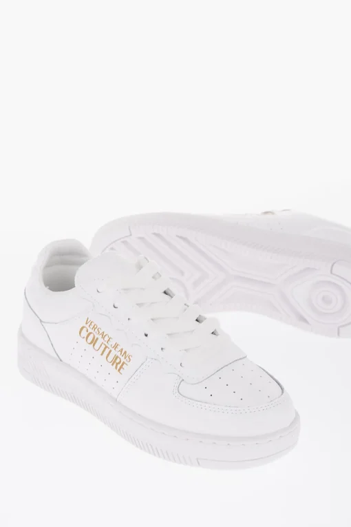 JEANS COUTURE Sneakers Basse MEYSSA in Pelle con Dettaglio Logo Glitter>Versace Fashion