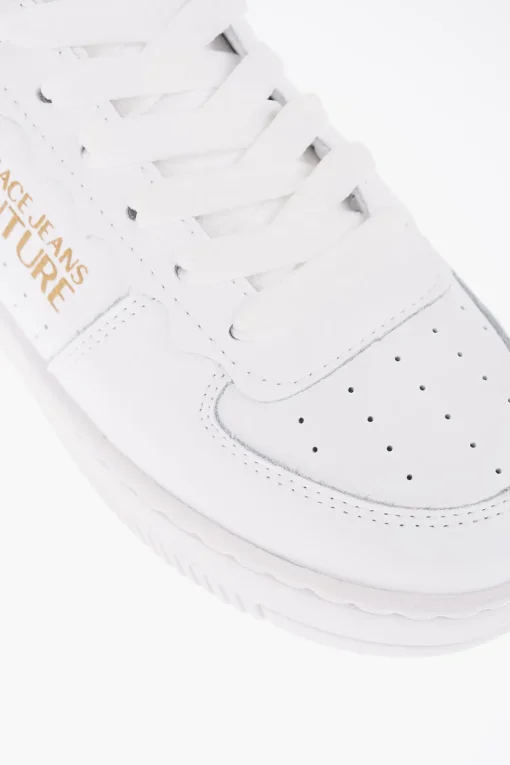 JEANS COUTURE Sneakers Basse MEYSSA in Pelle con Dettaglio Logo Glitter>Versace Fashion