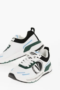 JEANS COUTURE Sneakers Basse DYNAMIC in Tessuto con Dettagli a Contrasto>Versace New