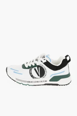 JEANS COUTURE Sneakers Basse DYNAMIC in Tessuto con Dettagli a Contrasto></noscript>Versace New