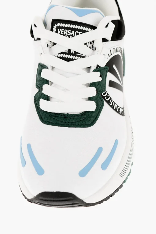 JEANS COUTURE Sneakers Basse DYNAMIC in Tessuto con Dettagli a Contrasto>Versace New