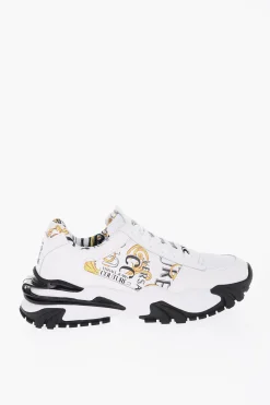 Hot JEANS COUTURE Sneakers Basse In Pelle con Dettaglio Barocco 6cm Uomo Sneaker