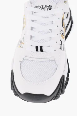 Hot JEANS COUTURE Sneakers Basse In Pelle con Dettaglio Barocco 6cm Uomo Sneaker