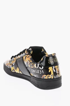 JEANS COUTURE Sneakers Basse BROOKLYN in Pelle Lucida con Motivo Barocco>Versace Online