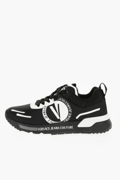 JEANS COUTURE Sneakers Basse DYNAMIC in Tessuto con Dettagli a Contrasto></noscript>Versace Discount