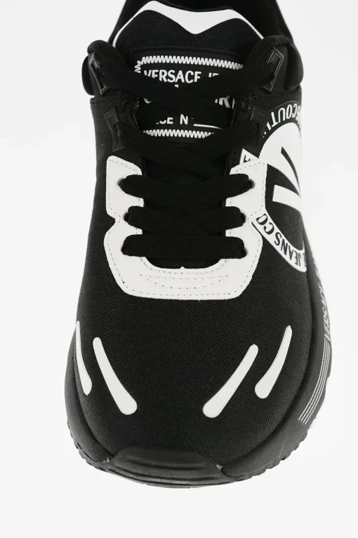 JEANS COUTURE Sneakers Basse DYNAMIC in Tessuto con Dettagli a Contrasto>Versace Discount