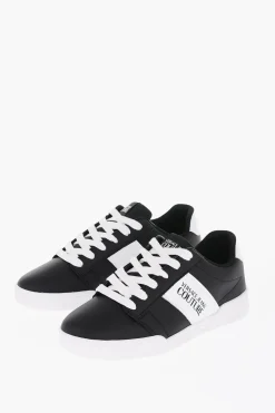 New JEANS COUTURE Sneakers Basse BROOKLYN Bicolore in Pelle con Logo in Rilievo Uomo Sneaker