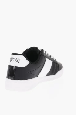 New JEANS COUTURE Sneakers Basse BROOKLYN Bicolore in Pelle con Logo in Rilievo Uomo Sneaker