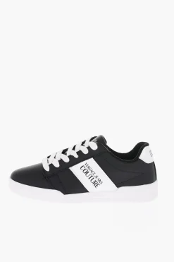 New JEANS COUTURE Sneakers Basse BROOKLYN Bicolore in Pelle con Logo in Rilievo Uomo Sneaker