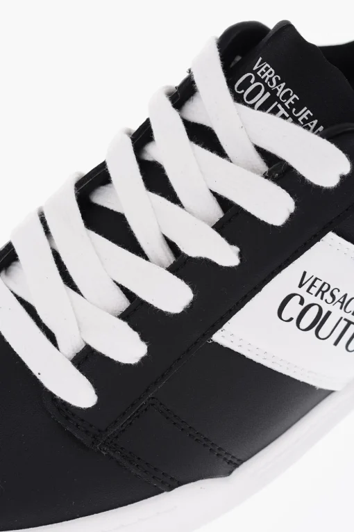 New JEANS COUTURE Sneakers Basse BROOKLYN Bicolore in Pelle con Logo in Rilievo Uomo Sneaker