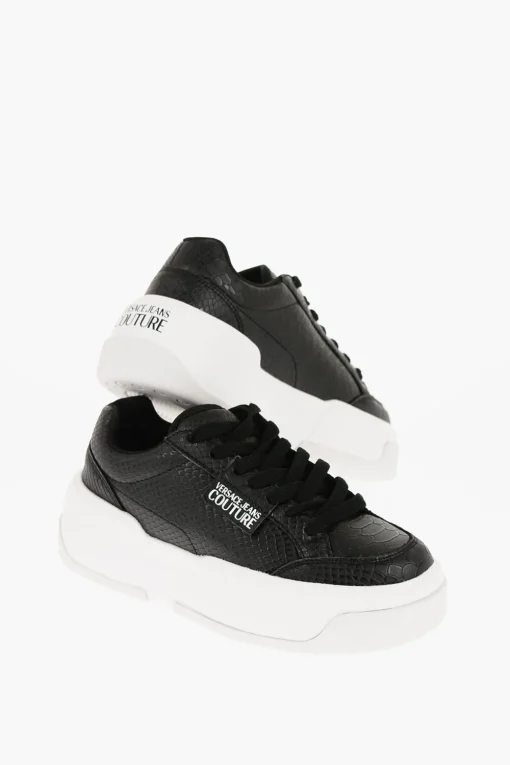 JEANS COUTURE Sneakers RAVEWING in Ecopelle Effetto Pitone con Platform 5.5cm>Versace Discount