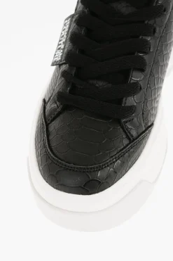 JEANS COUTURE Sneakers RAVEWING in Ecopelle Effetto Pitone con Platform 5.5cm></noscript>Versace Discount