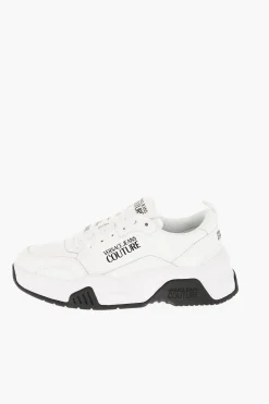 JEANS COUTURE Sneakers STARGAZE in Pelle con Dettagli a Contrasto></noscript>Versace Online