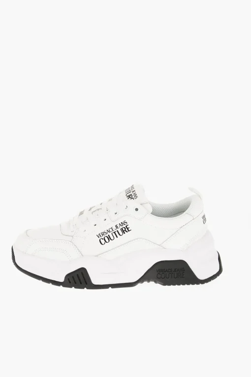 JEANS COUTURE Sneakers STARGAZE in Pelle con Dettagli a Contrasto>Versace Online