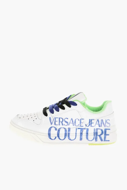 JEANS COUTURE Sneakers STARLIGHT in Pelle Lucida con Logo Stampato>Versace Hot
