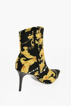 JEANS COUTURE Stivaletti Sock SCARLETT Point Toe con Stampa Barocca Tacco 9cm>Versace Online