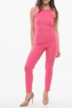 Best JEANS COUTURE Tuta Elasticizzata con Strass Donna Pantaloni