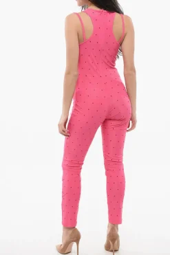 Best JEANS COUTURE Tuta Elasticizzata con Strass Donna Pantaloni