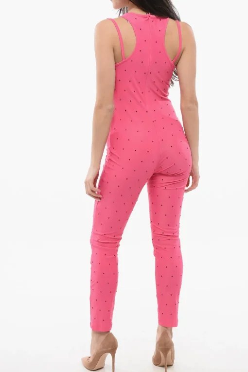 Best JEANS COUTURE Tuta Elasticizzata con Strass Donna Pantaloni
