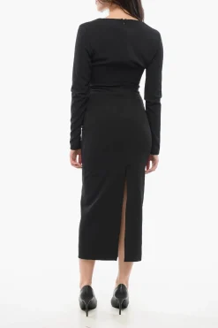 Outlet JEANS COUTURE Vestito Collo a V con Cut Outs Donna Vestiti