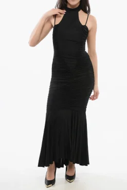 Clearance JEANS COUTURE Vestito Maxi con Collo Halter Donna Vestiti