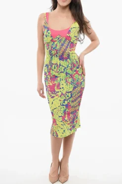 Discount JEANS COUTURE Vestito Midi Animalier Donna Vestiti