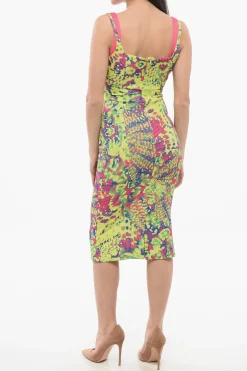 Discount JEANS COUTURE Vestito Midi Animalier Donna Vestiti