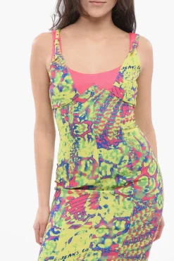 Discount JEANS COUTURE Vestito Midi Animalier Donna Vestiti