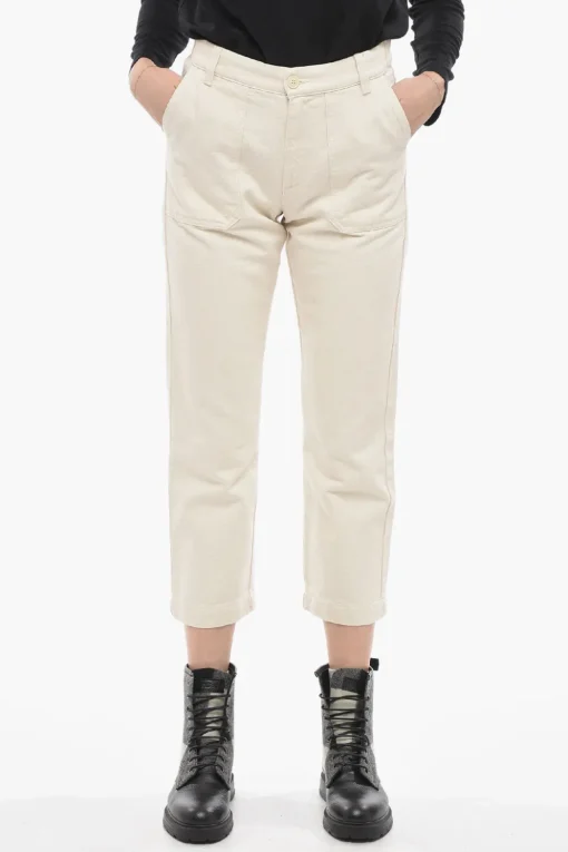 Hot Jeans Crop a Gamba Diritta Donna Jeans