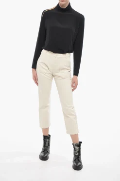 Hot Jeans Crop a Gamba Diritta Donna Jeans