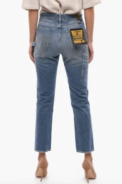 Online Jeans Crop ad Orlo Sfrangiato 16cm Donna Jeans