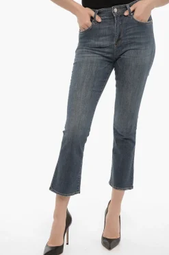 Clearance Jeans Crop CLAR con Cuciture a Vista 19,5cm Donna Jeans