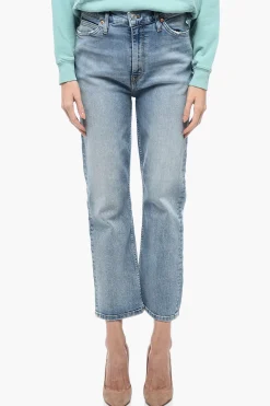 Jeans Crop con Lavaggio Chiaro 22cm>Re/Done Sale