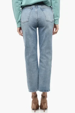 Jeans Crop con Lavaggio Chiaro 22cm>Re/Done Sale