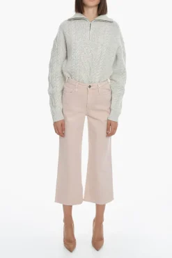 Best Jeans Crop THE ETTA a Gamba Ampia e Vita Alta 25cm Donna Jeans
