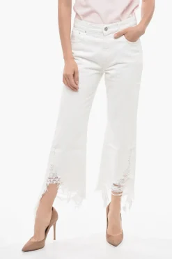 Hot Jeans Cropped Fit con Fondo Distressed 24cm Donna Jeans