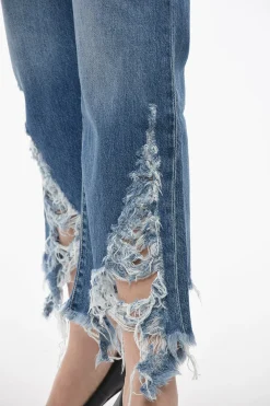 Jeans Cropped Fit con Fondo Distressed 24cm></noscript>Stella McCartney New