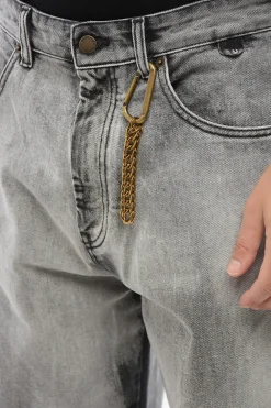 Online Jeans Delavè JOHN con Fondo Sfrangiato 23cm Uomo Jeans