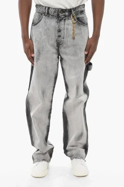 Online Jeans Delavè JOHN con Fondo Sfrangiato 23cm Uomo Jeans