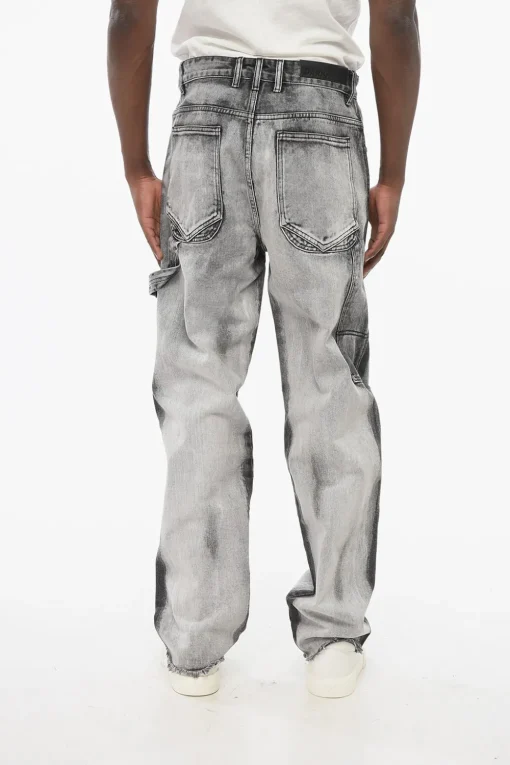 Online Jeans Delavè JOHN con Fondo Sfrangiato 23cm Uomo Jeans